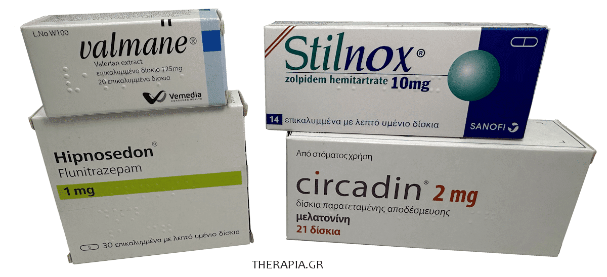 Αϋπνια, Χάπια, Ύπνος, Υπνωτικά, Υπναγωγά, Hipnosedon, Stilnox, Valmane, Circadin