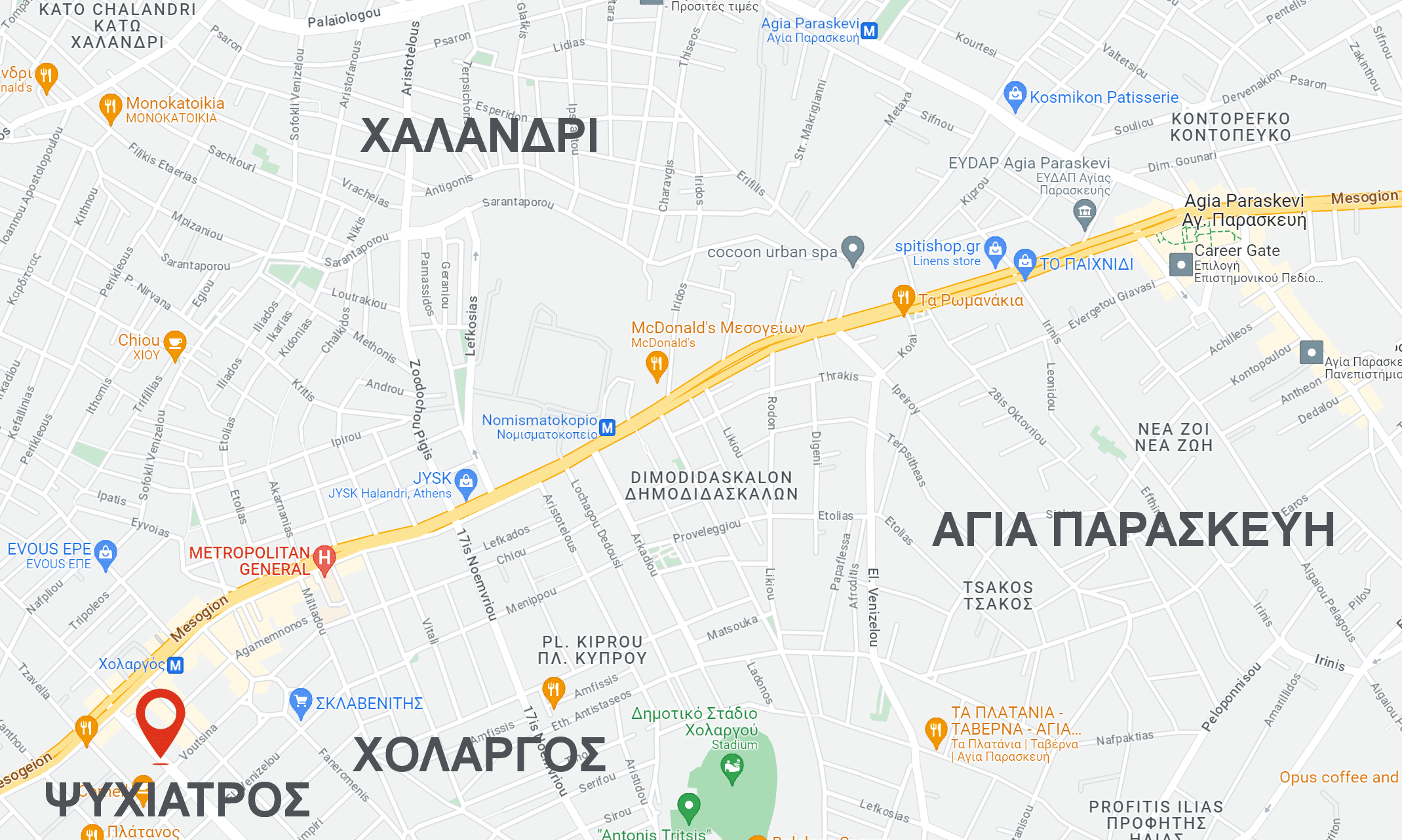 ψυχιατρος αγια παρασκευη