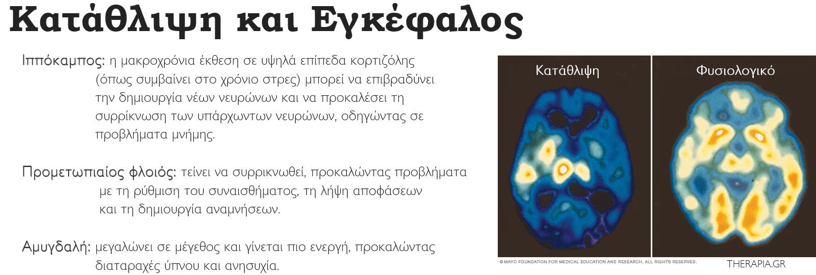 καταθλιψη εγκεφαλος