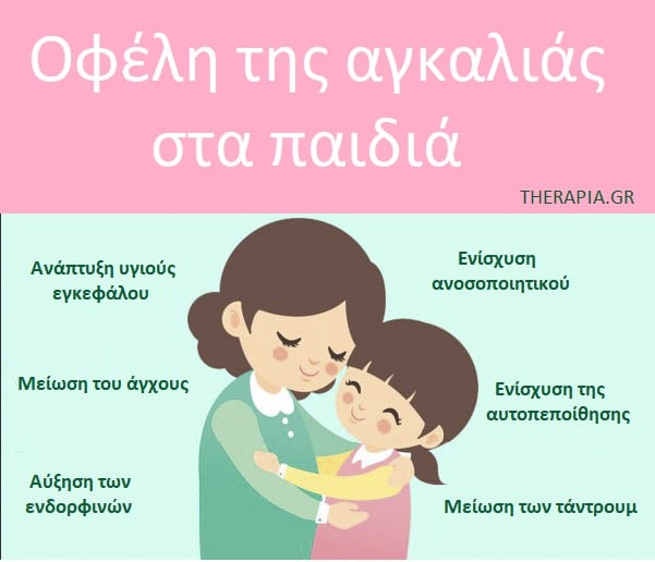 Αγκαλιά στα παιδιά, Σημασία αγκαλιάς για τα παιδιά, Οφέλη αγκαλιάς για τα παιδιά