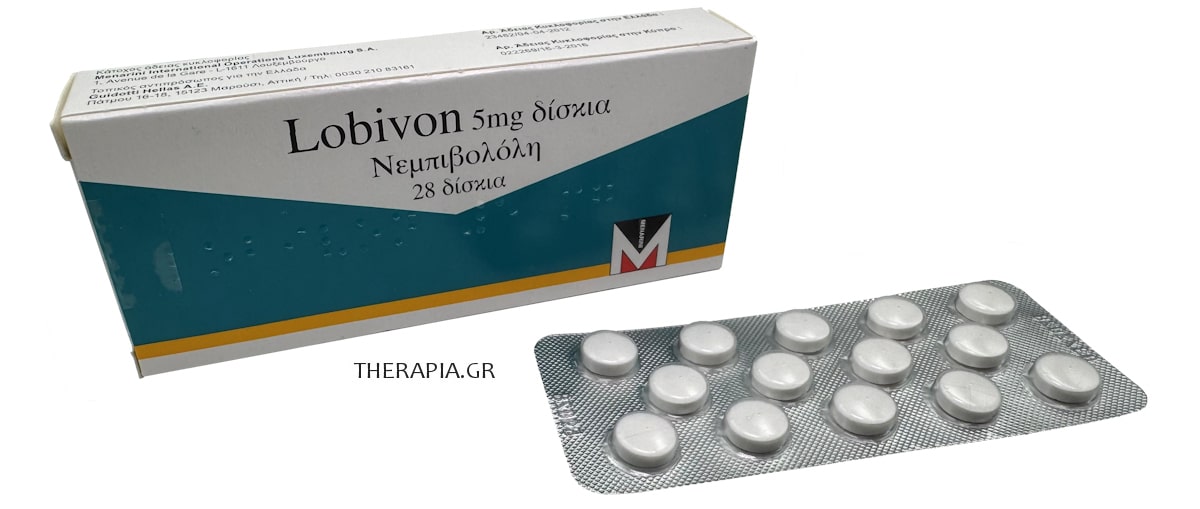 Lobivon, Χάπια, Λομπιβον, Ενδείξεις, Παρενέργειες, Τιμή