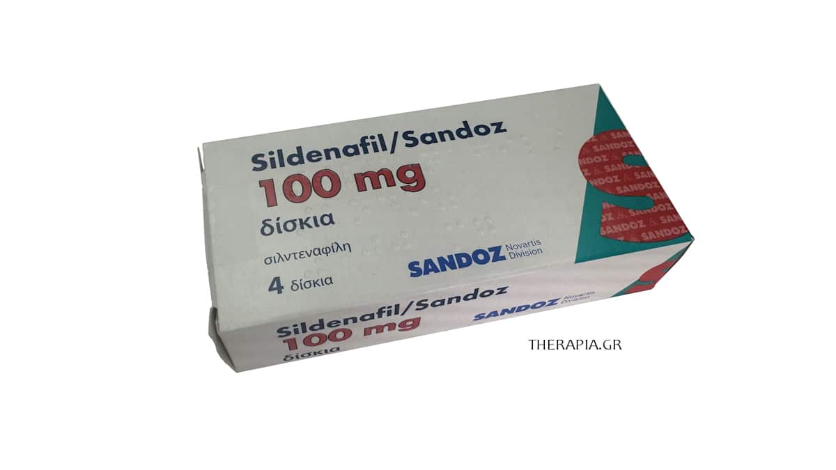 Sildenafil Sandoz, Σιλδεναφιλ σαντοζ, Σιλδεναφίλη, Παρενέργειες, Οδηγίες, Τιμή