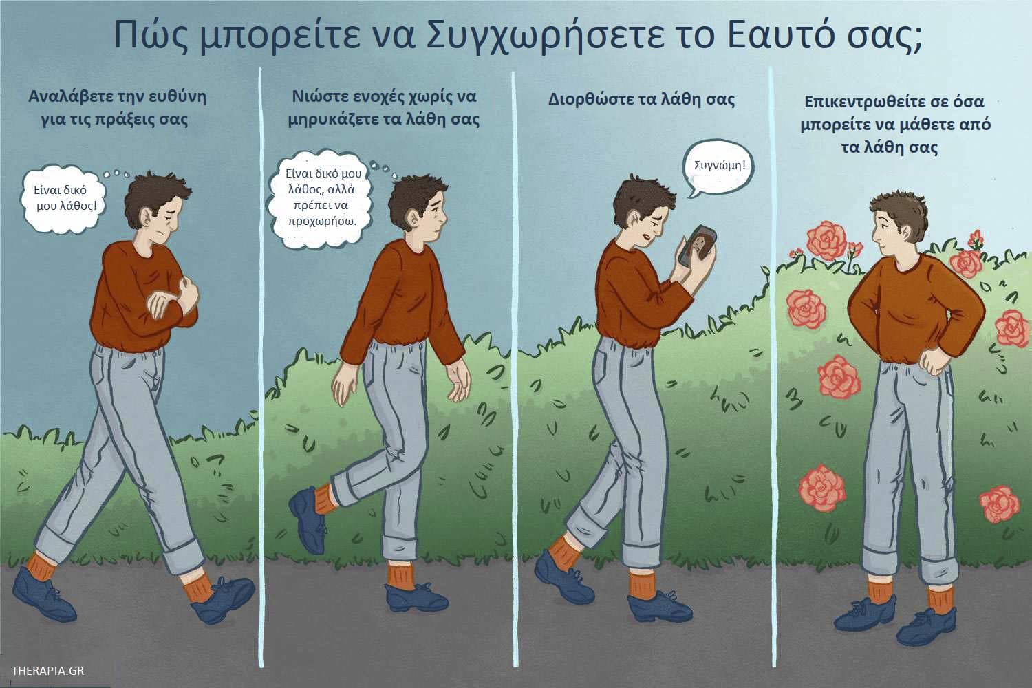 Τα λάθη που μας στοιχειώνουν, Λάθη, Αυτοσυγχώρεση