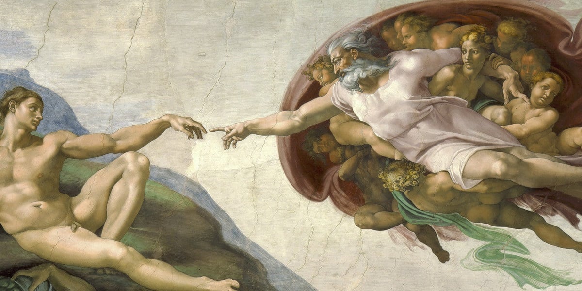 Διάσημοι ζωγράφοι, Η Δημιουργία του Αδάμ, Μιχάηλ Άγγελος