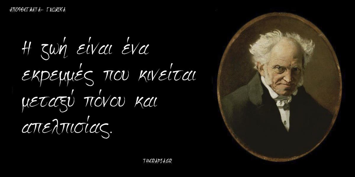Θεωρία Σοπενχάουερ, Αποφθέγματα Σοπενχάουερ, Σοπενχάουερ και ανθρώπινη ύπαρξη