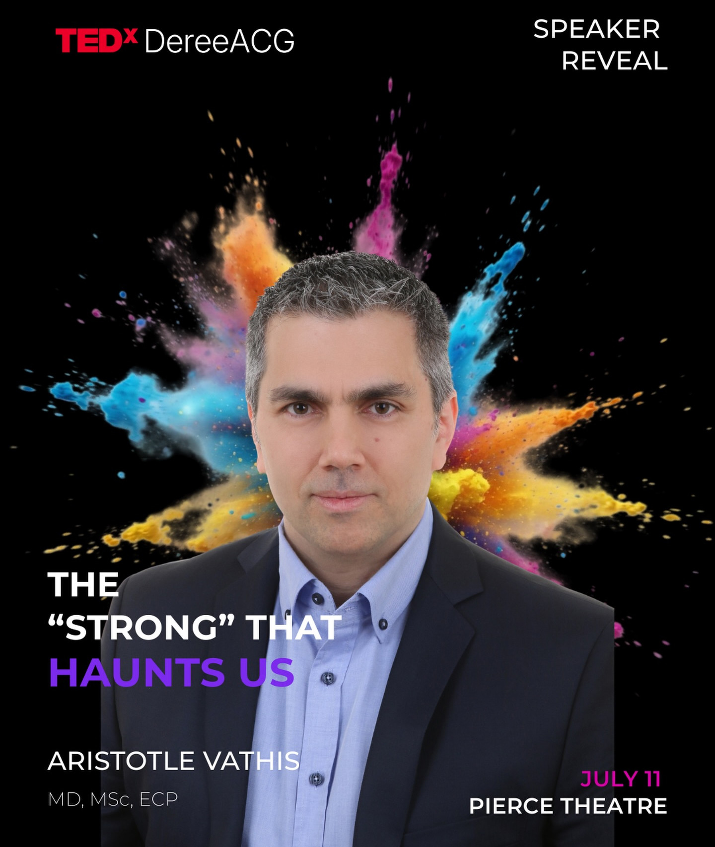 Vathis Aristotelis, TEDxDereeACG - The strong that haunts us, Αριστοτέλης Βάθης, Aristotle Vathis